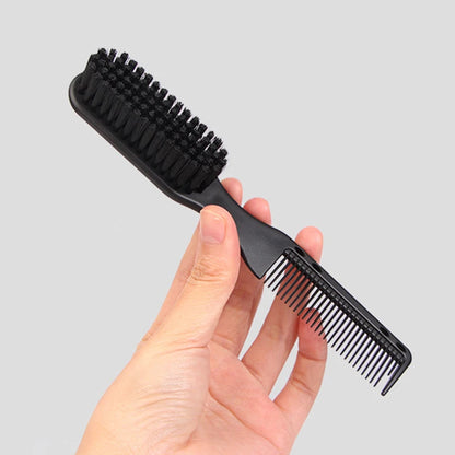 Brosse peigne double face noire, barbe et rasage