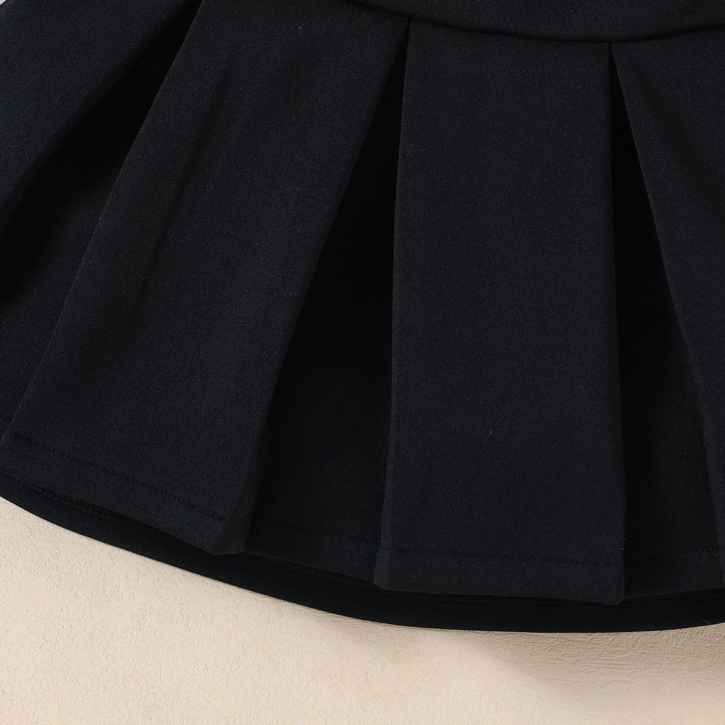 Ensemble fille 3 pièces automne/hiver – robe + ceinture + chapeau (2‑8 ans)