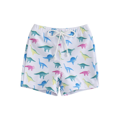 Maillot de bain pour petits garçons de 1 à 4 ans, short imprimé dinosaure/requin