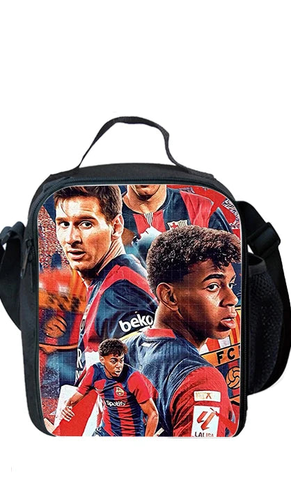 Sac à dos football Lamine Yamal, enfant, 1/3 pièces : sac d’école, sac déjeuner, trousse .