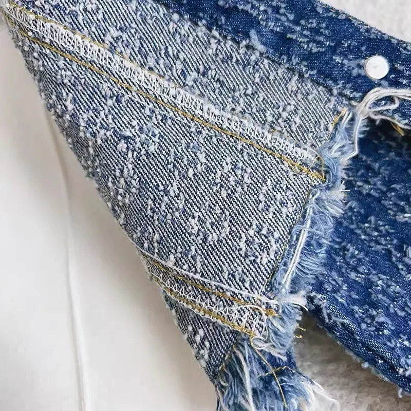 Ensemble de vêtements d'automne pour filles, 2 pièces en Denim, Style Preppy, veste + jupe à revers pour enfants, tenue tendance, nouvelle collection ;