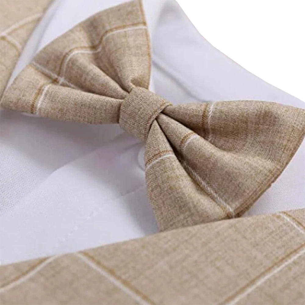 Robe / costume anniversaire bébé – 3-24 mois, coton, gilet et barboteuse, garçon