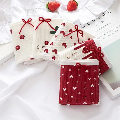 Culottes coton femme dessin animé, douces, respirantes, lingerie peau douce