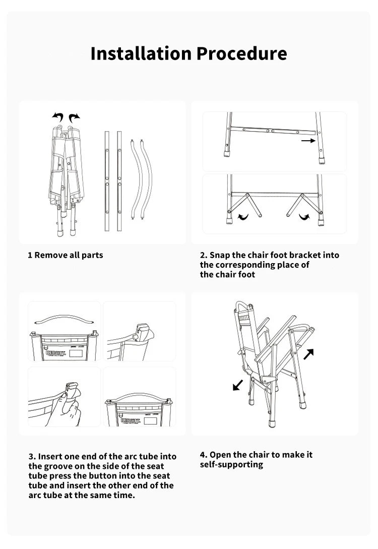 Chaise tactique pliable en aluminium légère Kermit – portable et détachable pour camping .