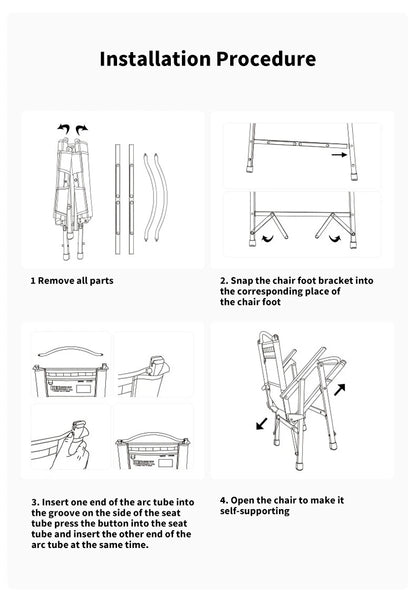 Chaise tactique pliable en aluminium légère Kermit – portable et détachable pour camping .