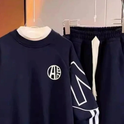 Vêtements garçons grande taille, ensemble 2 pièces  sweat + pantalon tendance