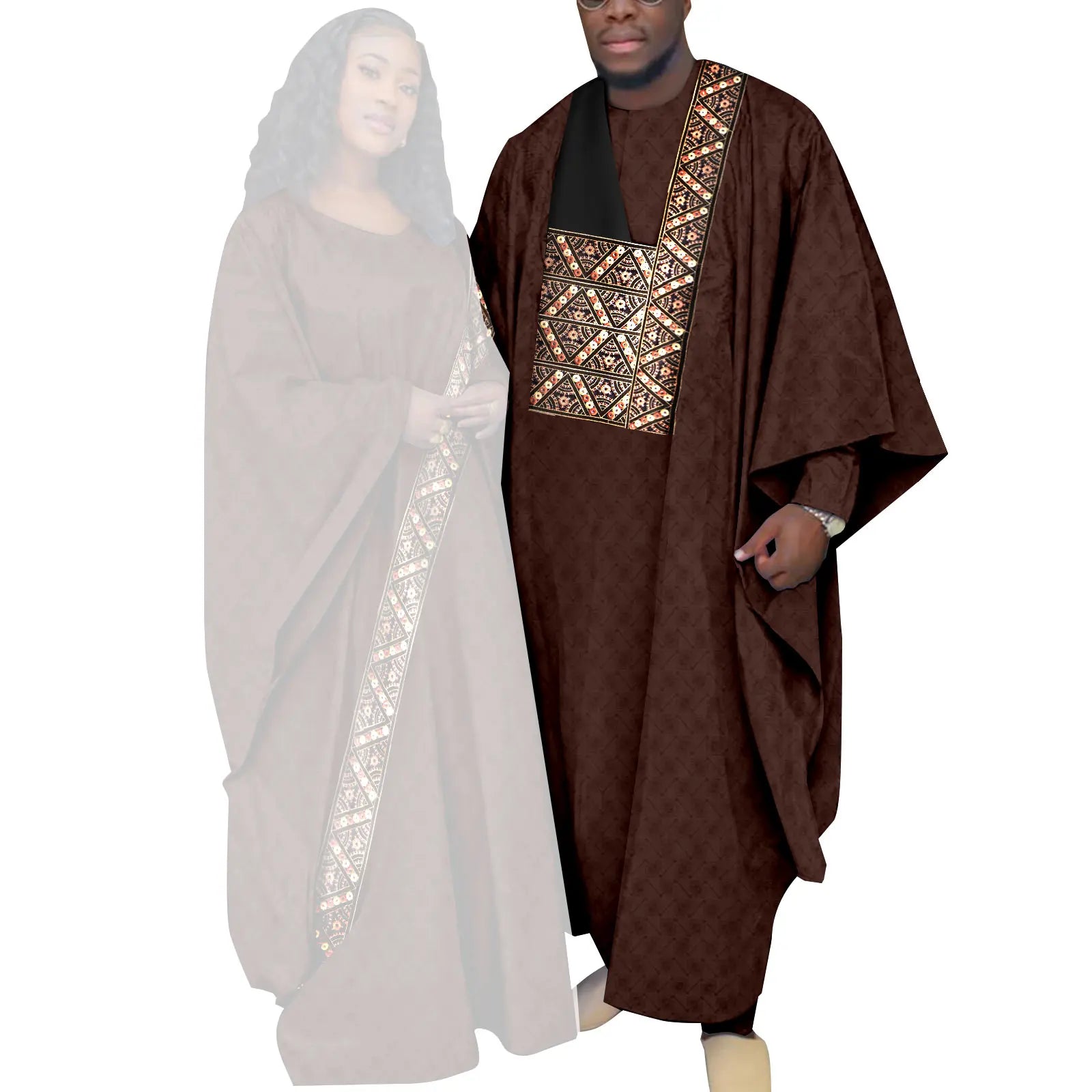 Vêtements couple africain – Tenues mariage ethniques, Abaya femme, Dashiki homme, style traditionnel