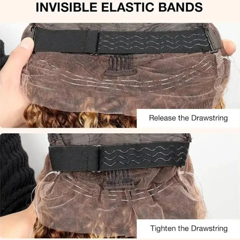 Perruque 360 HD Bouclée 30" Cheveux Humains Sans Colle