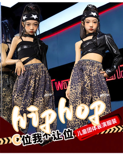 Vêtements Hip Hop Fille, T-shirt Court et Pantalon Cargo .