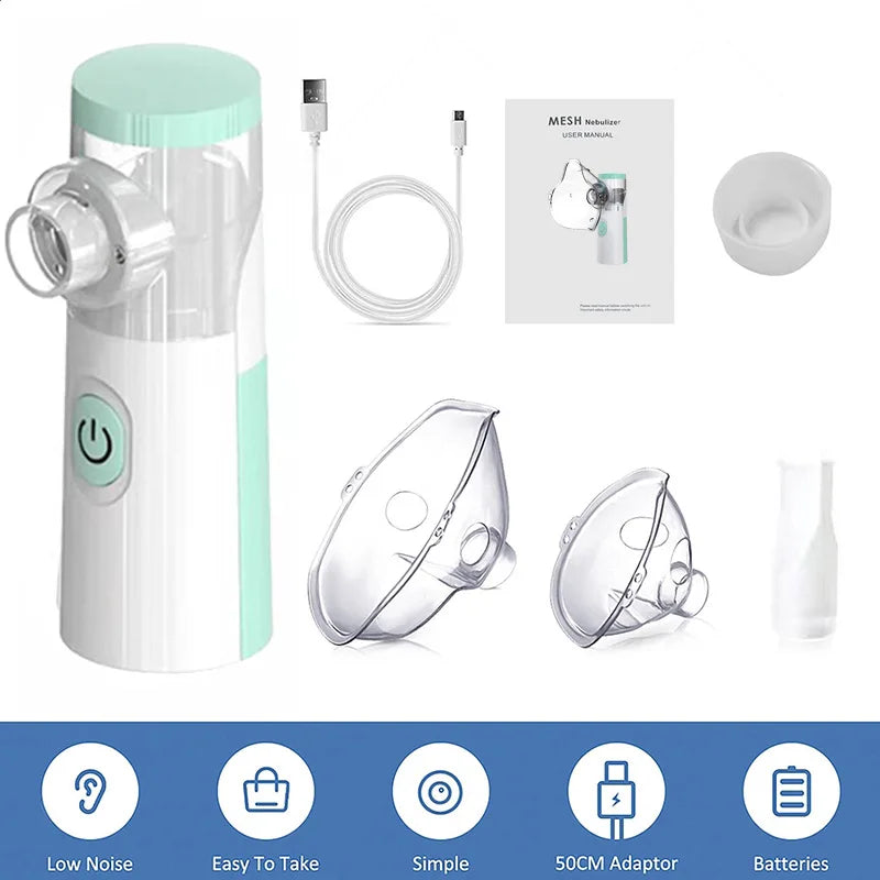 Nébuliseur médical silencieux portable à mailles, mini inhalateur enfant .