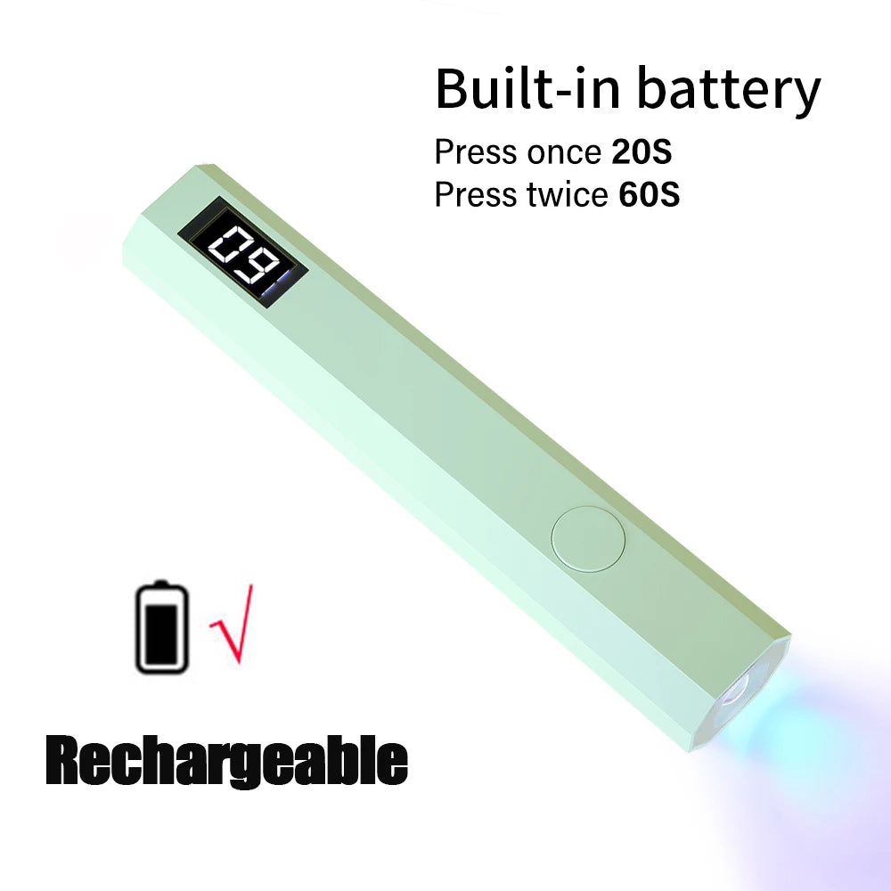 Lampe UV LED Ongles YIKOOLIN – Mini Sèche-Ongles USB Portatif Voyage & Maison