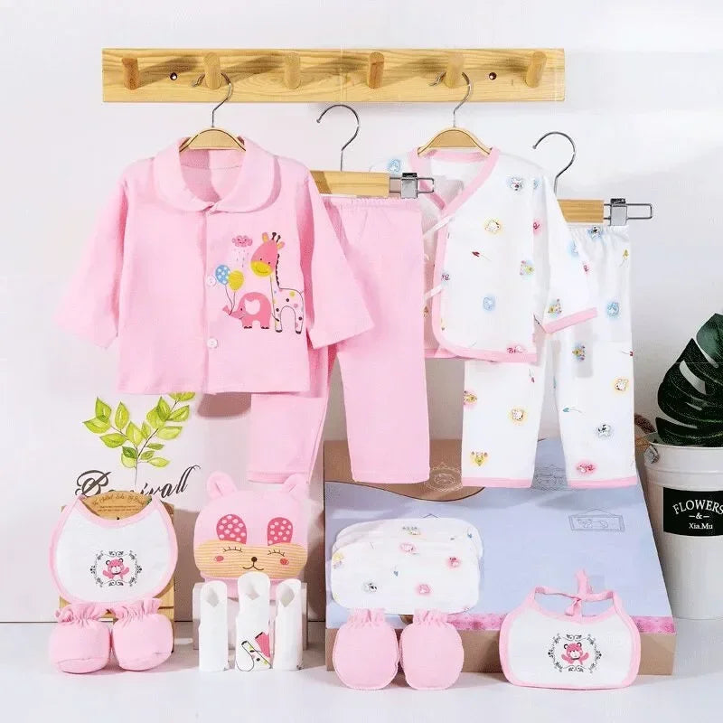 Ensemble bébé fille 18 pièces 100% coton, doux automne, cadeau sans boîte