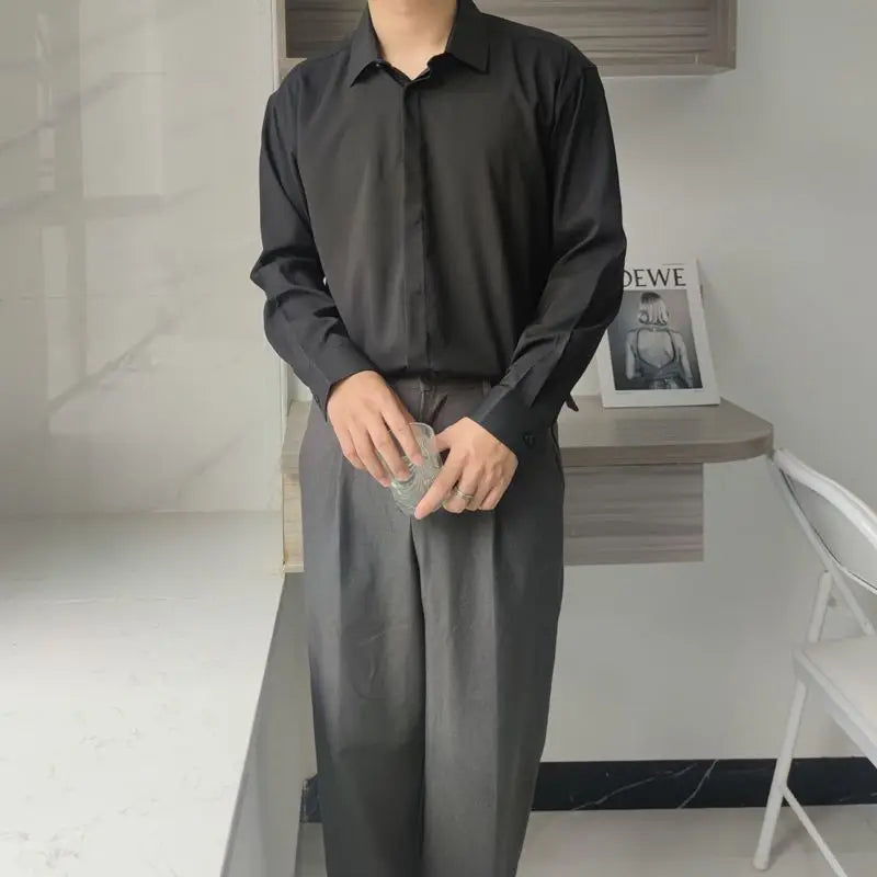 Chemises décontractées de bureau à col rabattu, style estival