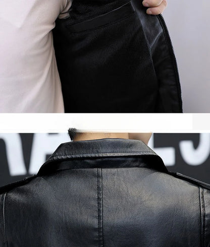 Blazer homme slim fit en cuir, style coréen, simple boutonnage, décontracté luxe .