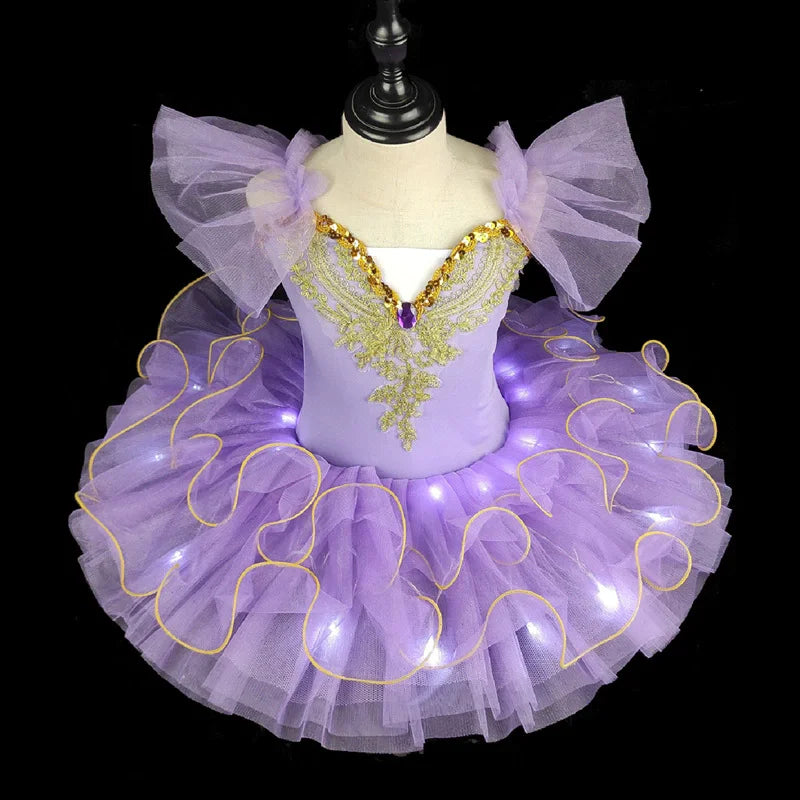 Robe ballerine enfant – Costume de danse classique, tutu, spectacle, entraînement