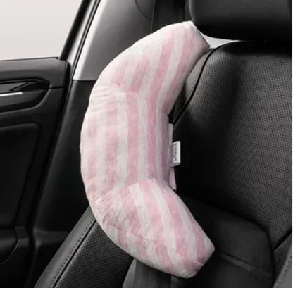 Oreiller de voiture enfant – coussin repos‑nuque avec sangle de sécurité (1 pièce)