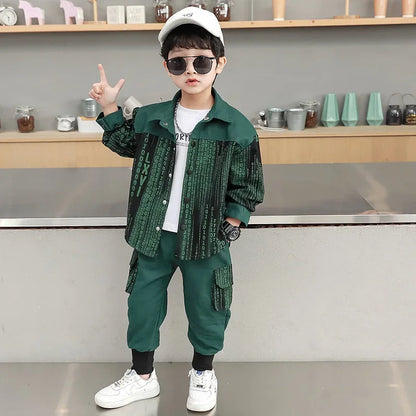 Vêtements enfant garçon – Nouveau ensemble 2 pièces, style coréen tendance