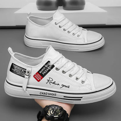 Chaussures Sport Homme Toile Respirante, Sneaker Basses Noires, Style Tendance .