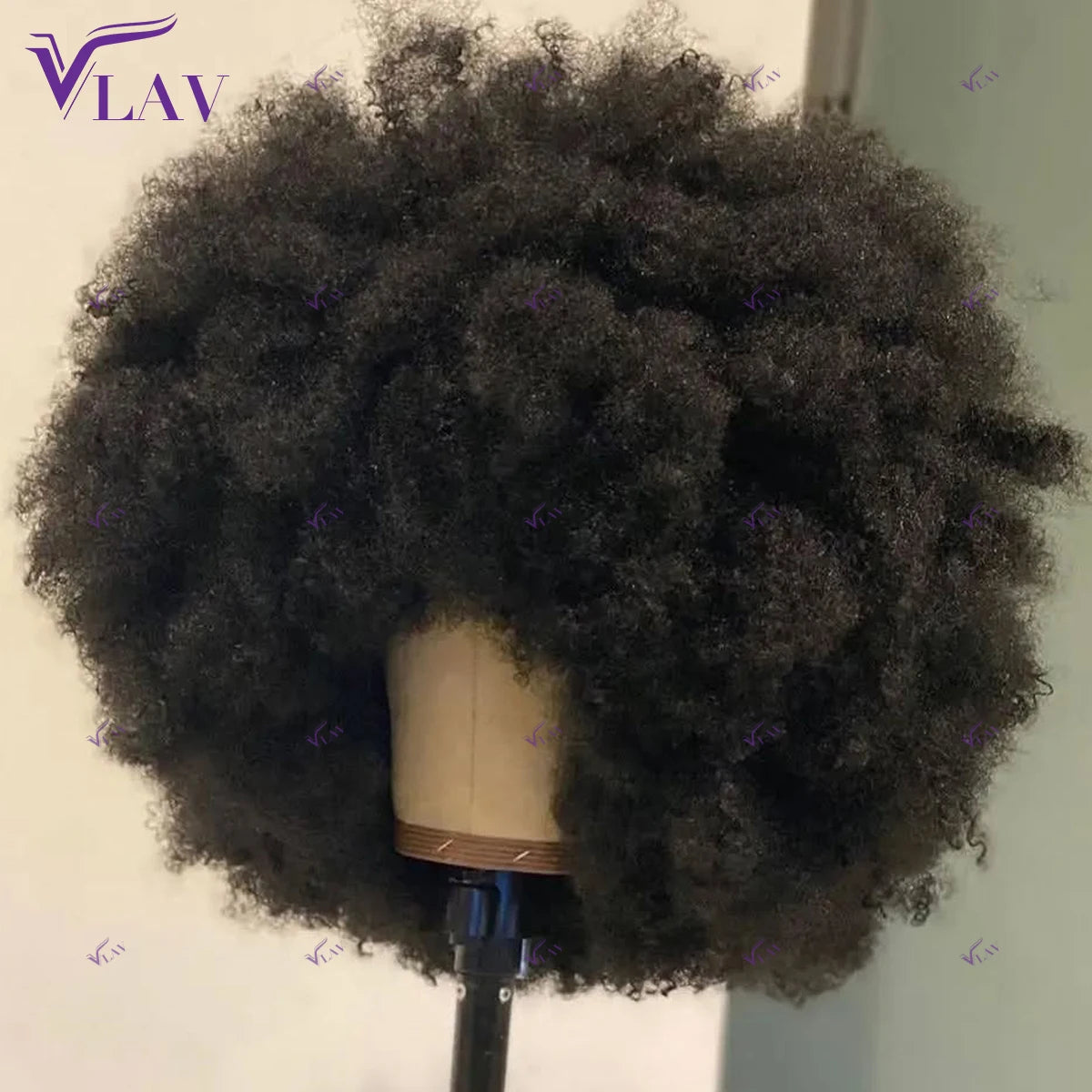 Perruque Cheveux Humains Afro Bouclée, HD, Sans Colle, Haute Densité .