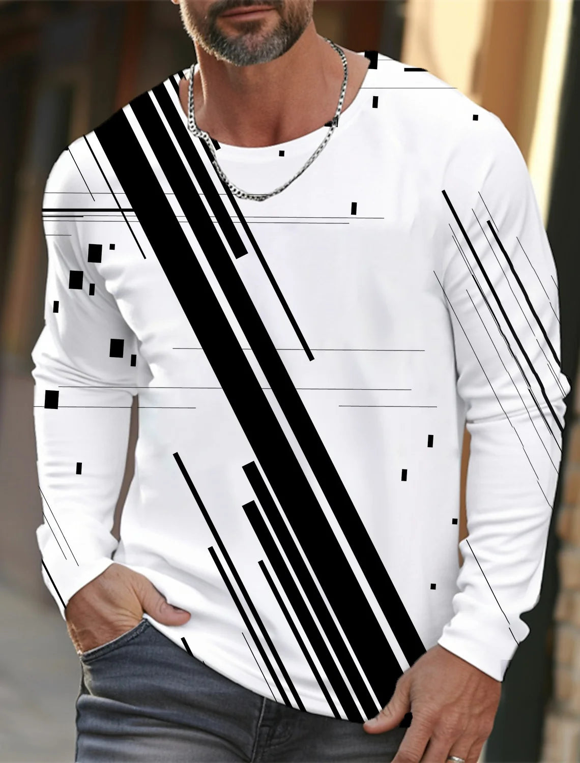 Men's round neck T-shirt, 3D printing, high definition