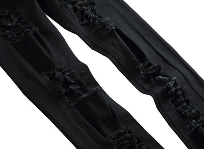 Jean Homme Destroy Droit, Pantalon Denim Blanc Grande Taille 28-42, Marque Mode .