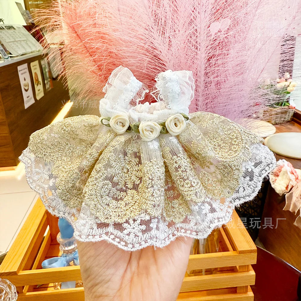 Robe Princesse Poupée – Dentelle et Oreilles de Lapin, Coton Doux Été