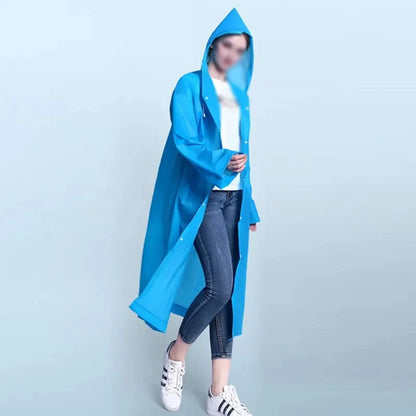 Poncho Imperméable Épais Non Jetable pour Adultes  – Poncho à Capuche avec Manches Longues, Équipement de Pluie Portable et Durable pour Randonnée en Plein Air