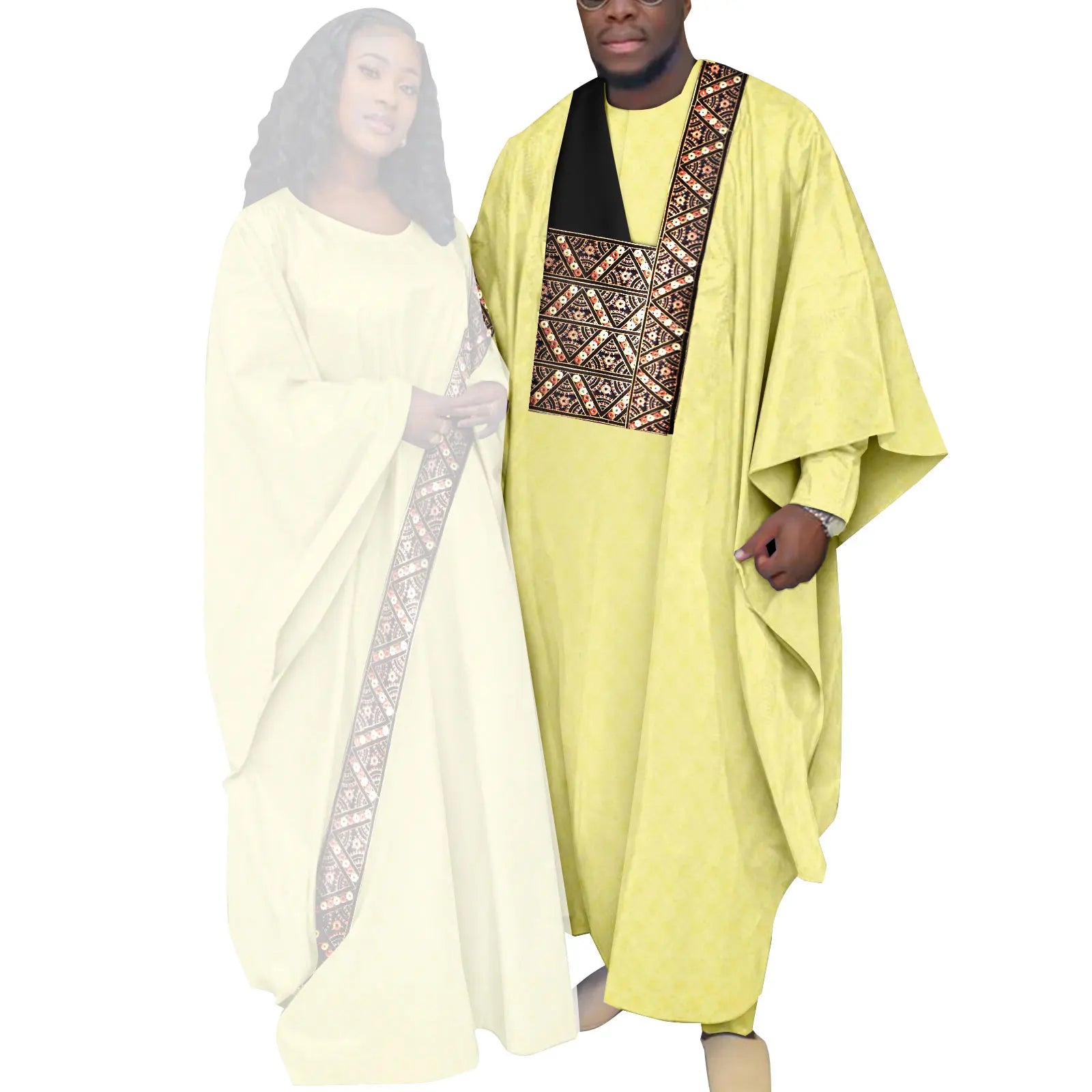Vêtements couple africain – Tenues mariage ethniques, Abaya femme, Dashiki homme, style traditionnel