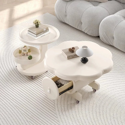 Table basse blanche Simple, peu encombrante, minimaliste, mobile, italienne, esthétique, meubles de luxe en bois ;