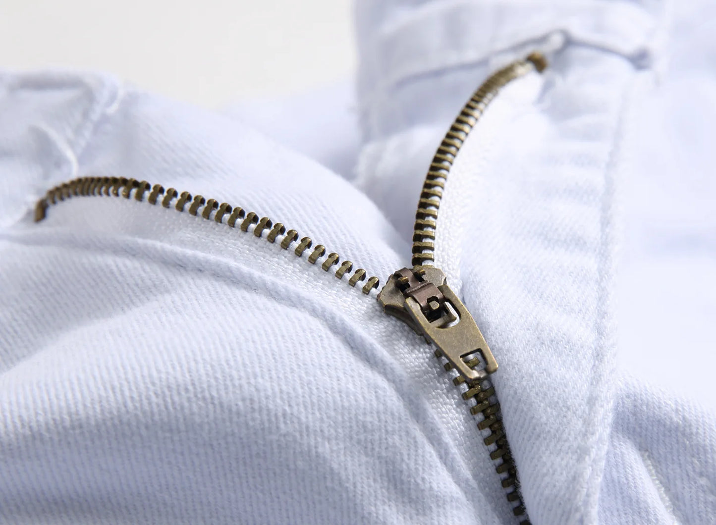 Jean Homme Destroy Droit, Pantalon Denim Blanc Grande Taille 28-42, Marque Mode .