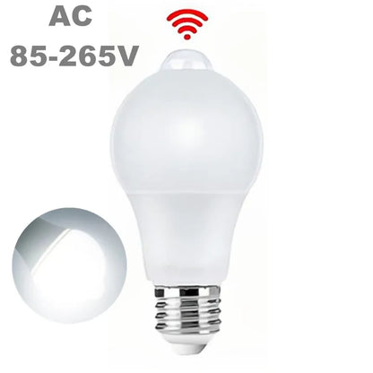 Ampoule LED E27 détection mouvement 9-20W, fonction infrarouge, 85-265V, activation nuit
