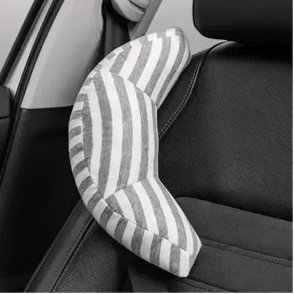 Oreiller de voiture enfant – coussin repos‑nuque avec sangle de sécurité (1 pièce)
