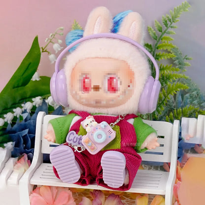 Tenue Poupée 10cm – Salopette Denim + Chemise, Ensemble Mignon