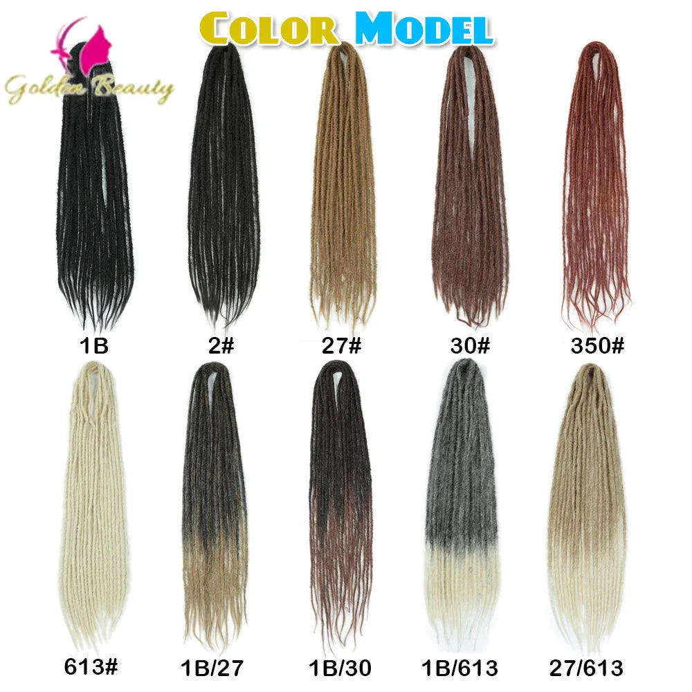 Extensions Dreadlocks Synthétiques 24” Double Extrémité, 10 Brins .