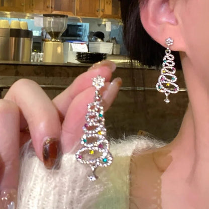 Boucles d'oreilles biscuits colorés femme fille – Bijoux Noël cristal