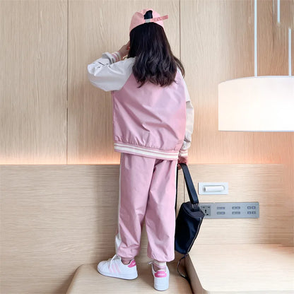 Survêtement ado 5-14 ans : sweat à fermeture éclair + pantalon, collection printemps-automne  .