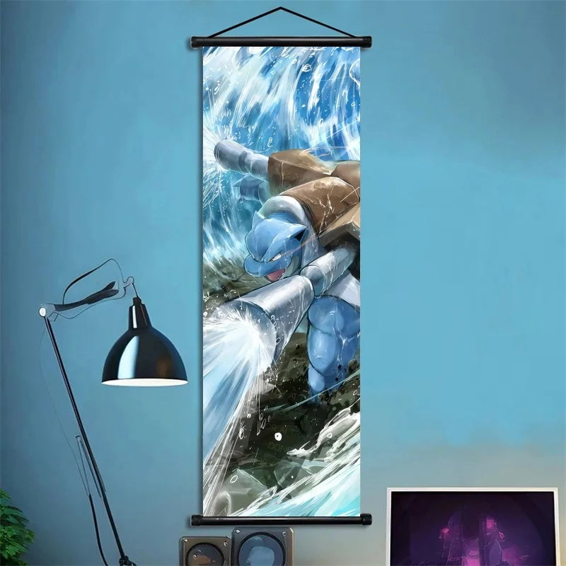 Pokémon Squirtle, Wartortle, Blastoise – Scènes dynamiques, impressions vives, détails audacieux – Pour fans de type Eau Power