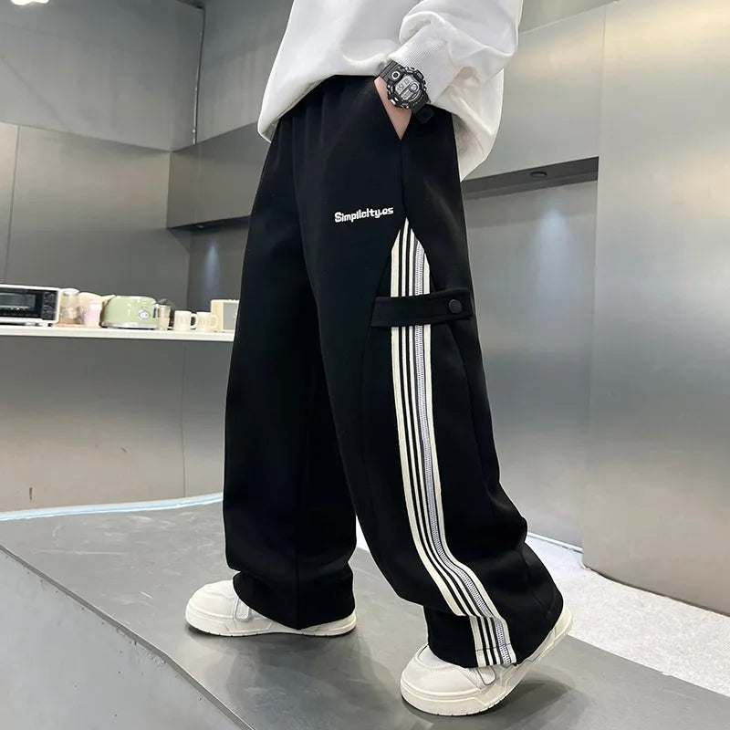 Pantalon décontracté garçon en coton – 110-170 cm