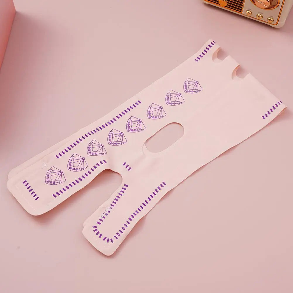 Bande faciale respirante en V – Masque minceur anti-rides – Réduction joues et double menton – Bandage visage façonnant et liftant