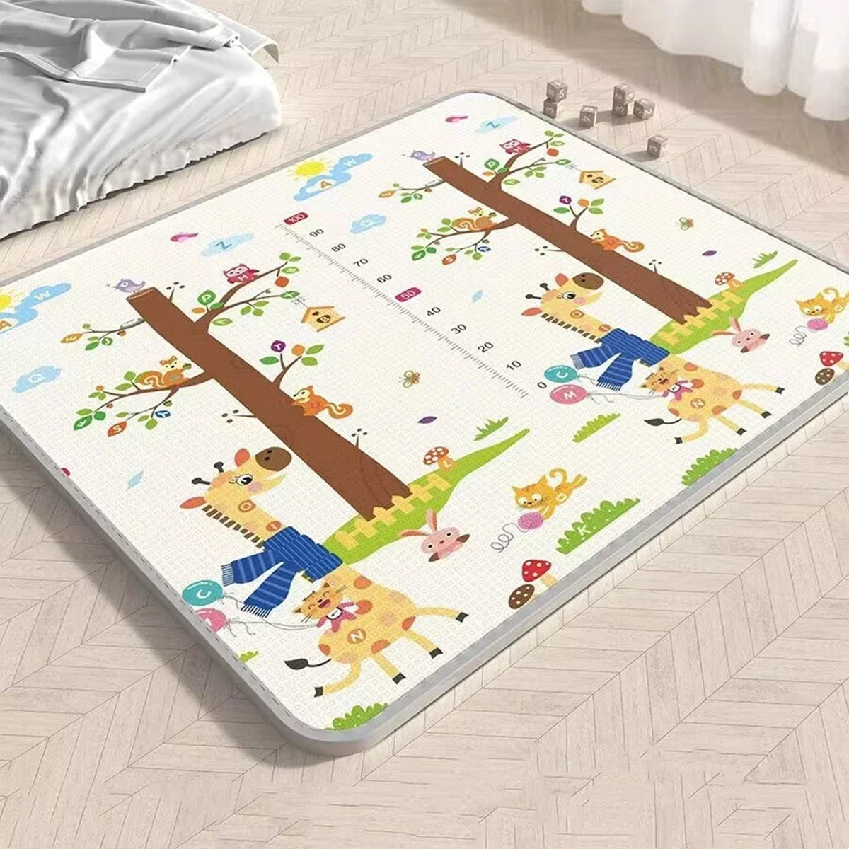 Tapis de jeu bébé 1 cm épaisseur – Mousse EPE non toxique – Tapis pliable sécurisé pour rampe, gym et activités – Tapis enfant confortable et durable