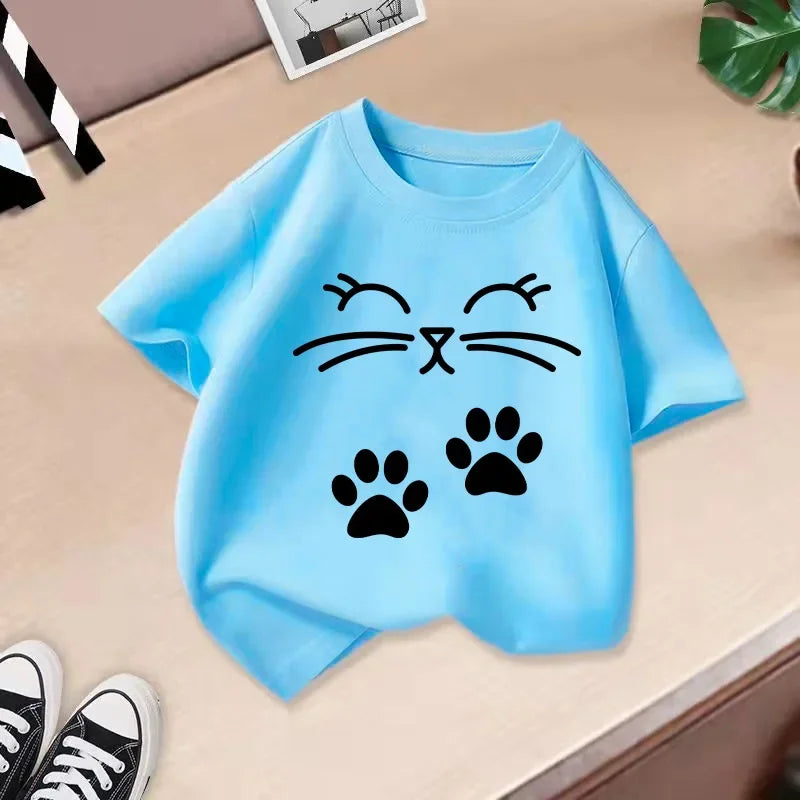 T-Shirt Fille/ Garçon – Manches Courtes Col Rond Été