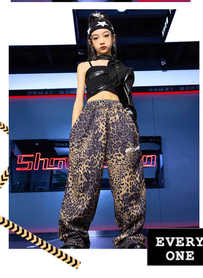 Vêtements Hip Hop Fille, T-shirt Court et Pantalon Cargo .