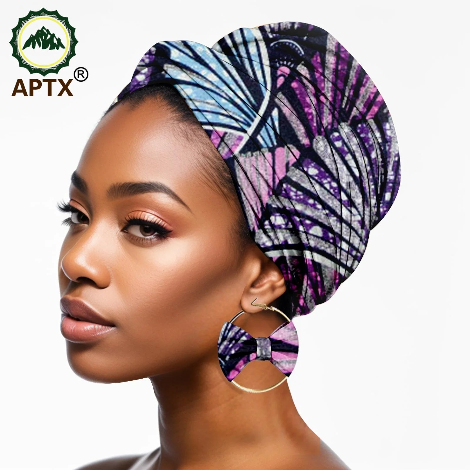 Turban africain femme – Foulard satin doublé, grande fleur, imprimé floral, bonnet musulman