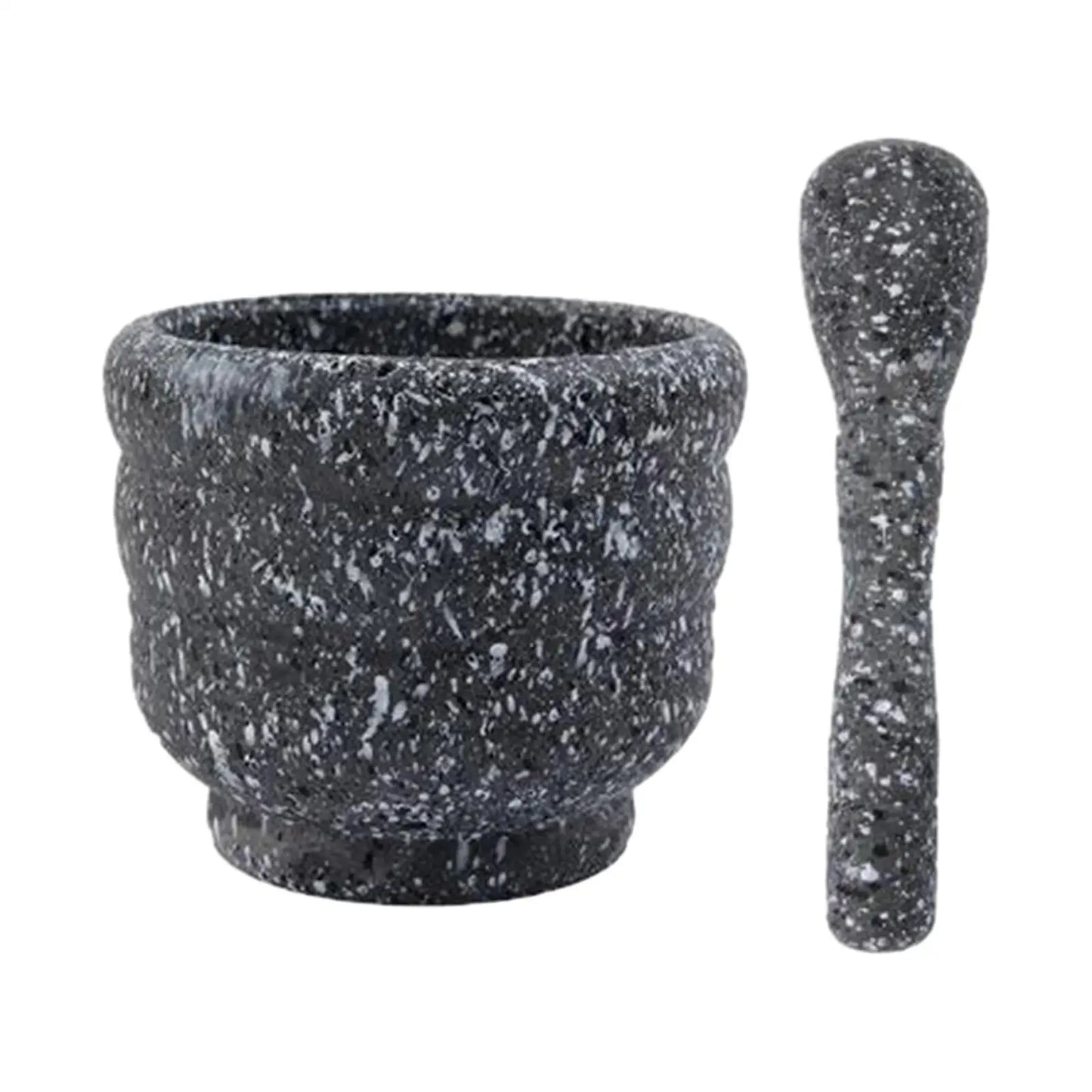Ensemble mortier et pilon granit à grande bouche, bol portable pour épices et pesto, diamètre 17 cm