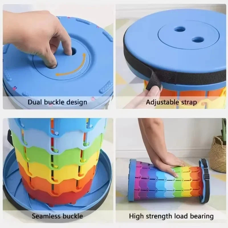 Chaise télescopique pliable plastique, hauteur réglable portable pêche plage camping