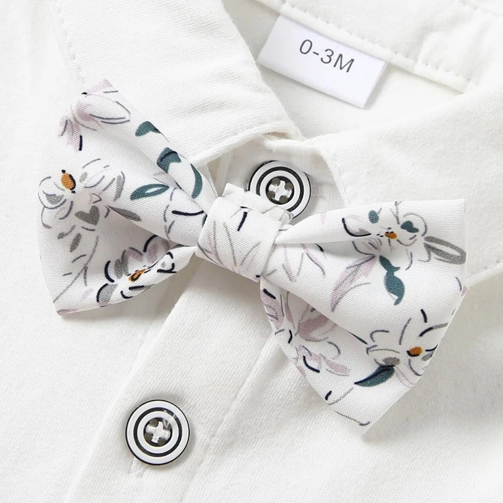 costume bébé garçon – Barboteuse, pantalon, gilet, manches longues, 3-24 mois