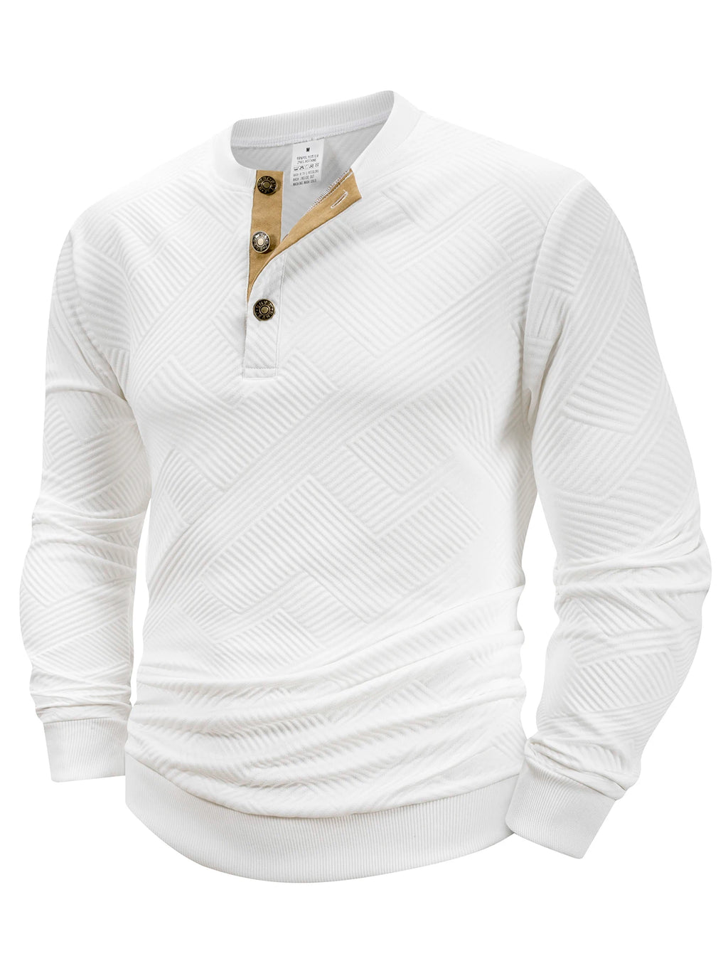 Pull Homme Automne – Col Henley Haute Qualité