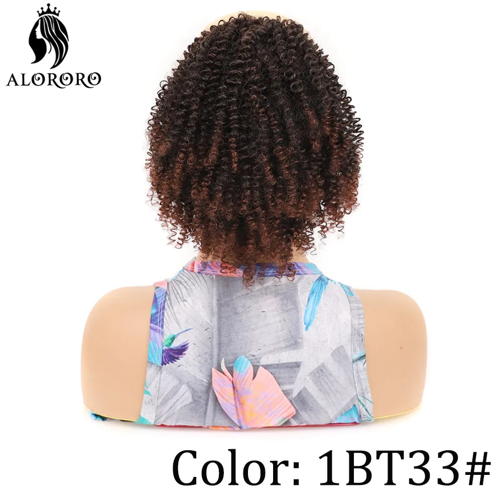 Queue de cheval bouffante afro bouclée synthétique à clip .