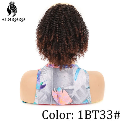 Queue de cheval bouffante afro bouclée synthétique à clip .