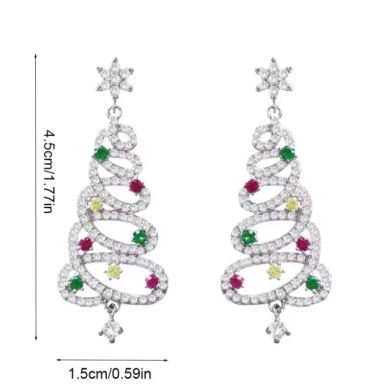 Boucles d'oreilles biscuits colorés femme fille – Bijoux Noël cristal